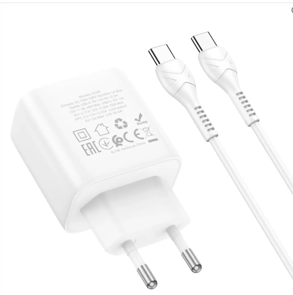 Cargador Rápido HOCO DC68 25W