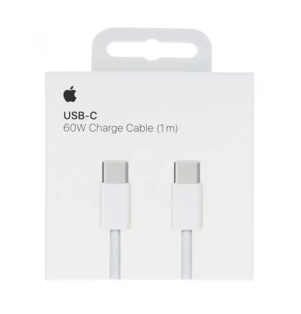 Cable de Carga Apple USB-C a USB-C – 1 Metro / 60W – Blanco