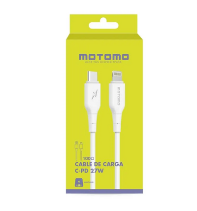 Cable de Carga Motomo C-PD – 27W Rápido y Resistente