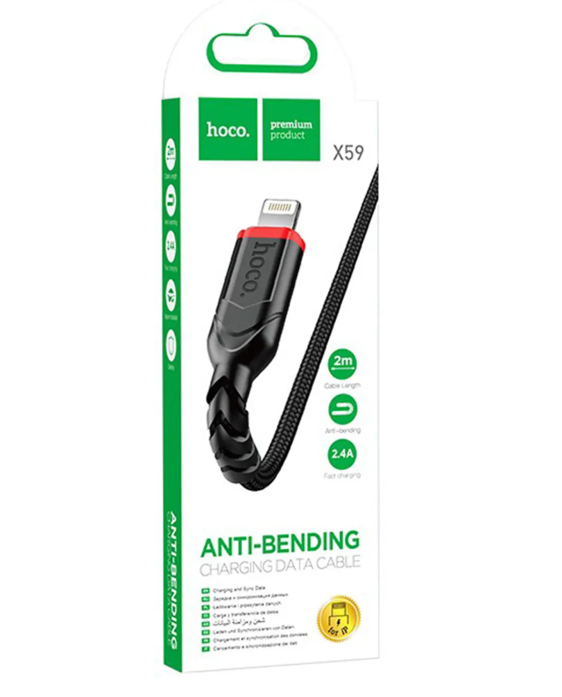 Cable Hoco X59 Victory – USB a Lightning 2 Metros