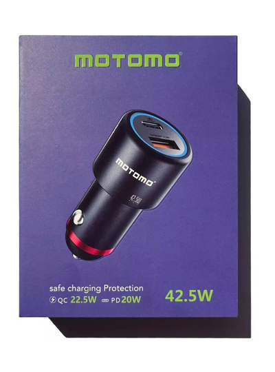 Cargador de Auto Doble Motomo DC-111 – 42.5W