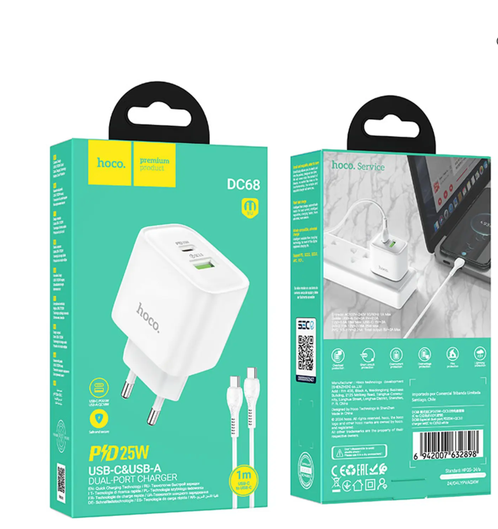 Cargador de Casa Hoco N3 – QC3.0 sin Cable