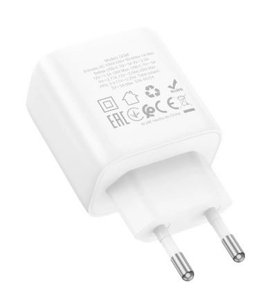 Cargador Hoco DC68 – PD25W + QC3.0 sin Cable