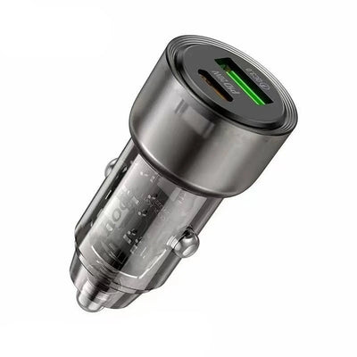 Cargador de Auto Hoco Z52 Spacious – PD38W Dual Port USB-C + USB-A – Negro